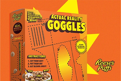 A still image for a Reese's Puffs cereal box idea